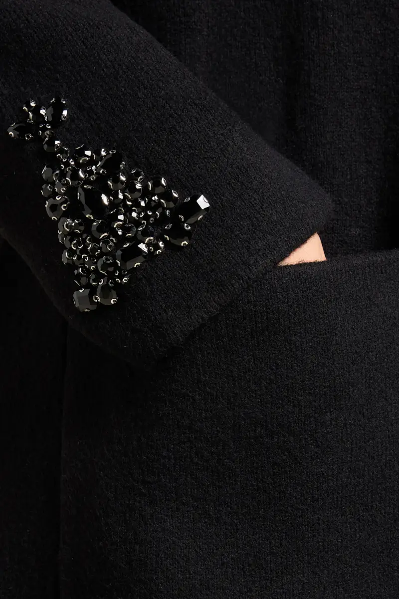 CAPPOTTO IN MAGLIA RICAMATO A MANO Donna miniatura 3