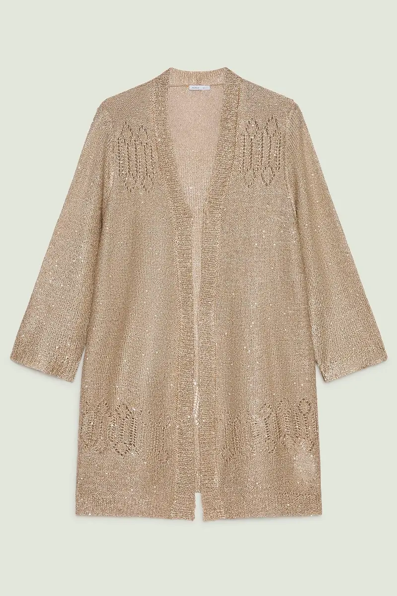 CARDIGAN TRAFORATO FULL PAILLETTES Donna miniatura 5