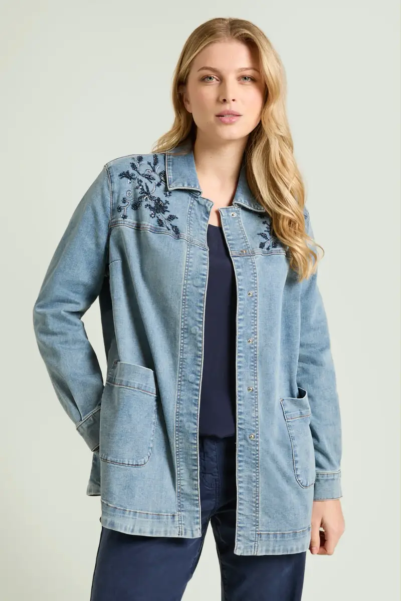 GIACCA IN DENIM RICAMATA Donna