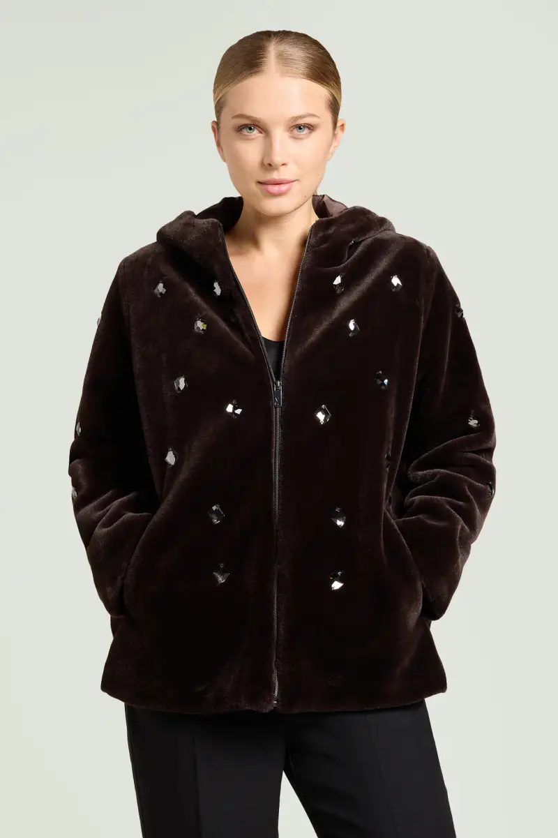 GIACCONE SOFT-TOUCH RICAMATO A MANO Donna miniatura 2