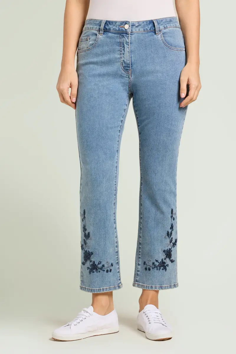 JEANS RICAMATO Donna miniatura 2