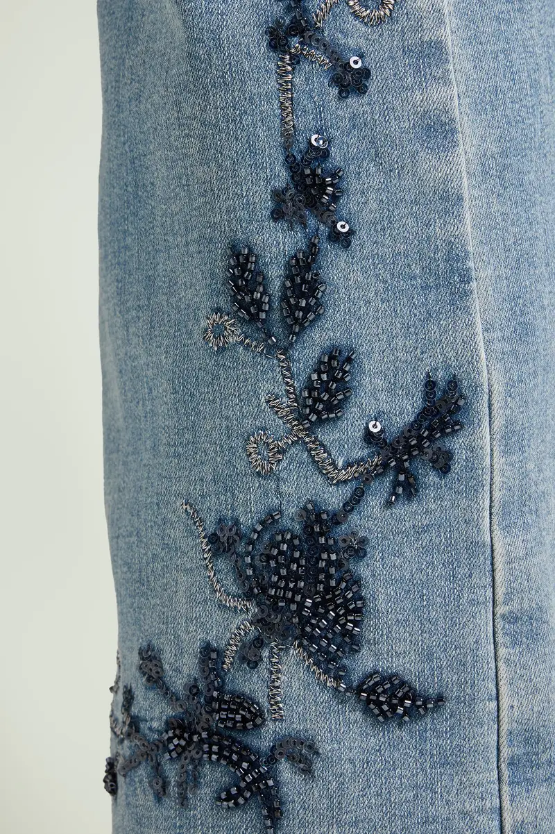 JEANS RICAMATO Donna miniatura 5