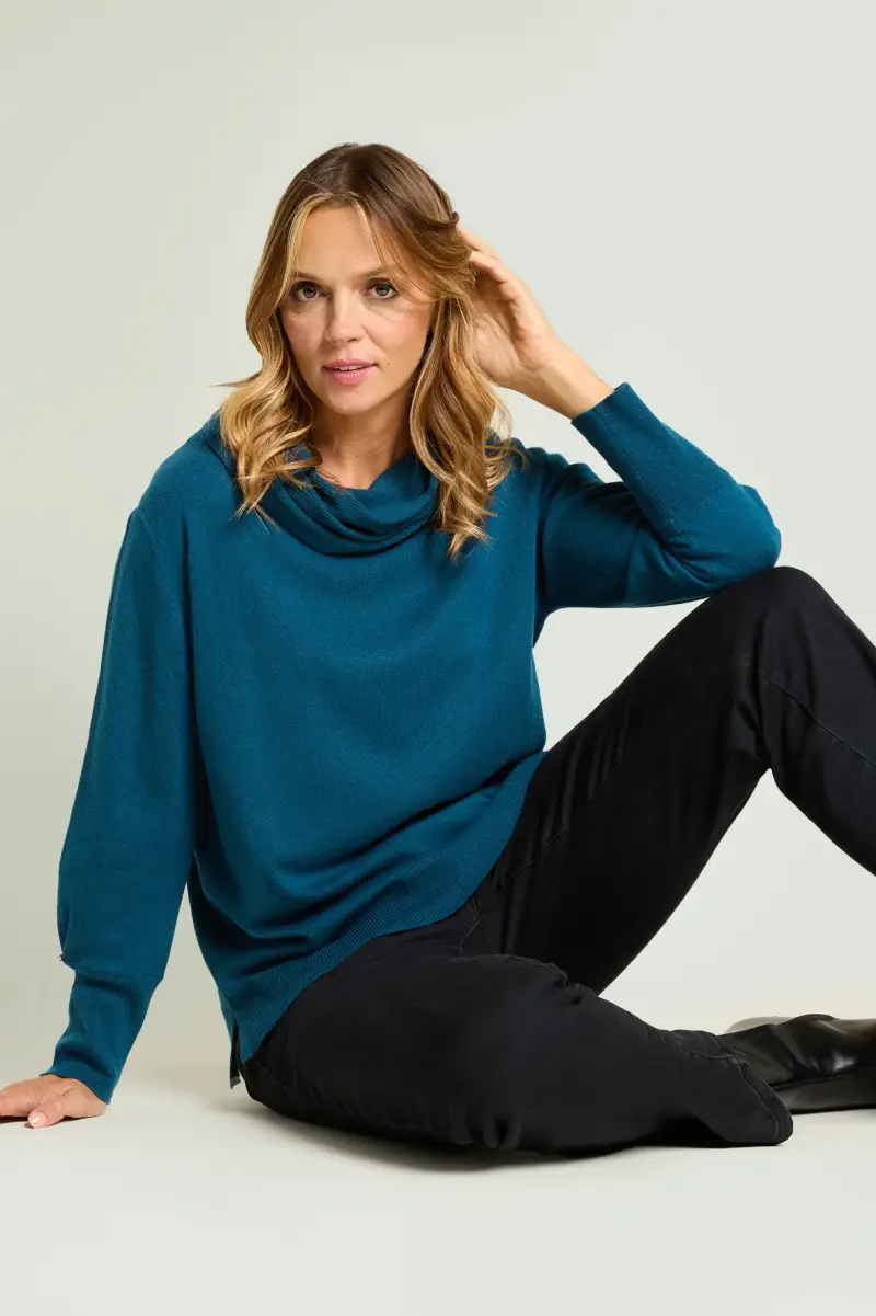 MAGLIA CON COLLO AD ANELLO Donna