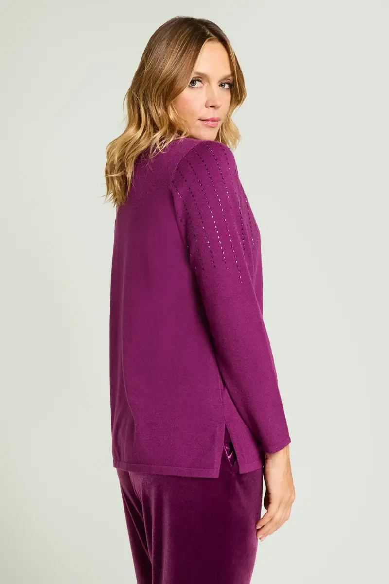 MAGLIA CON PUNTI LUCE Donna miniatura 3