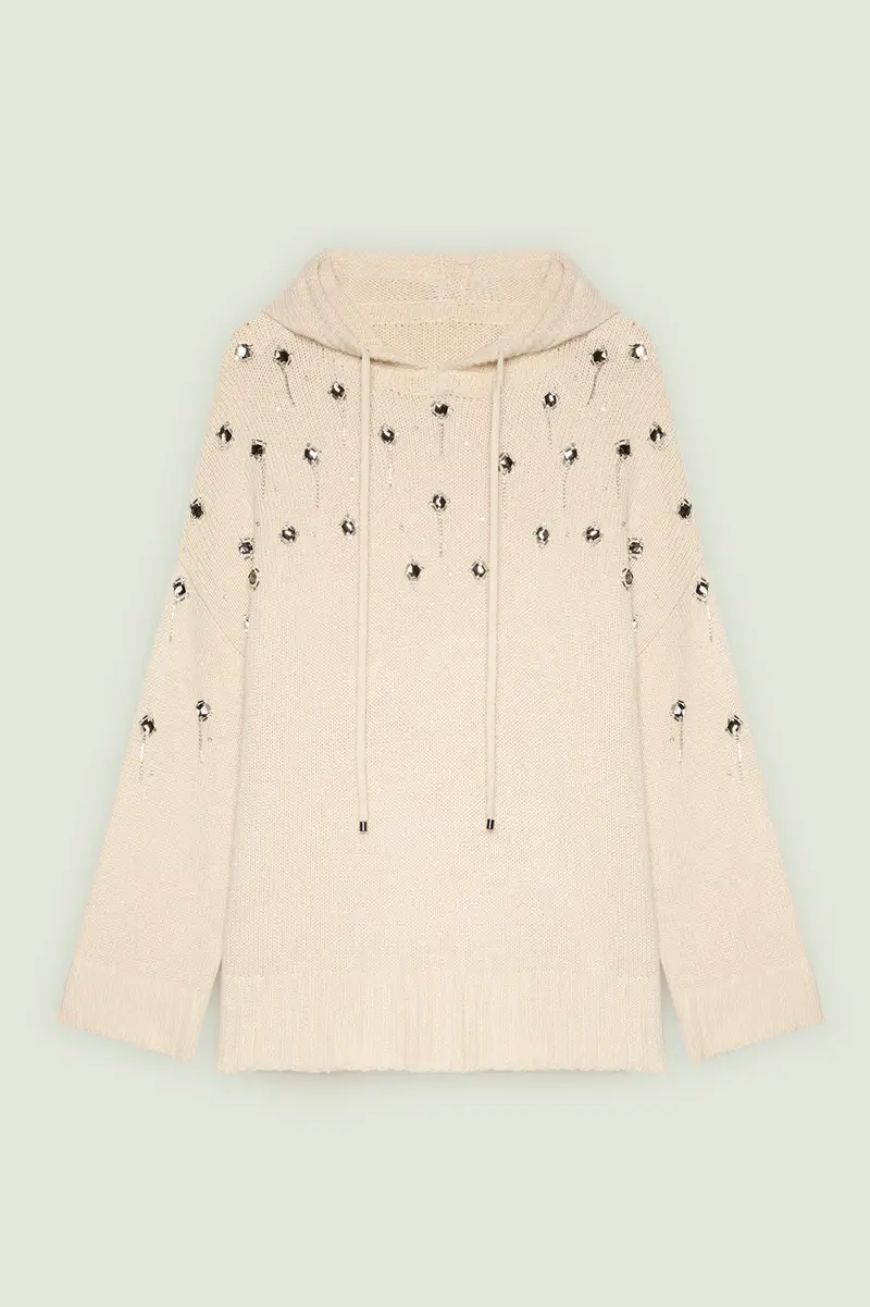 MAGLIA JOGGER RICAMATA A MANO Donna miniatura 2