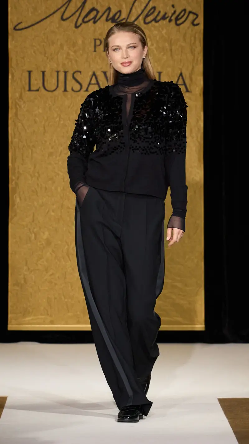 PANTALONI IN CADY CON BANDE IN RASO Donna