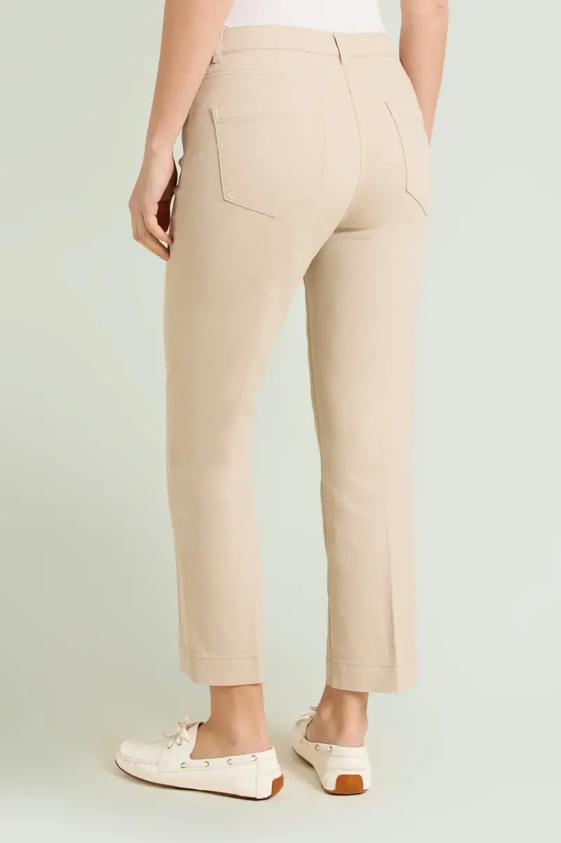 PANTALONI KICK FLARE IN DRILL Donna miniatura 3