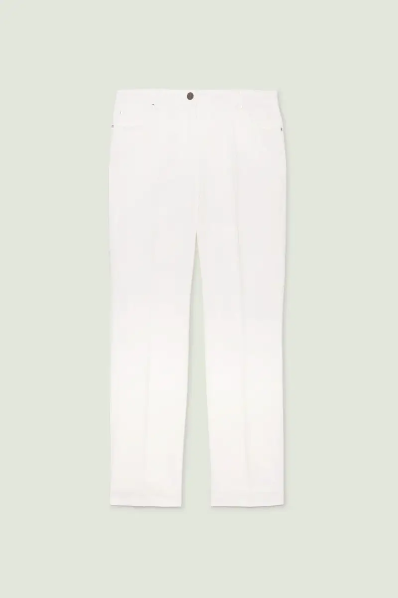 PANTALONI KICK FLARE IN DRILL Donna miniatura 4