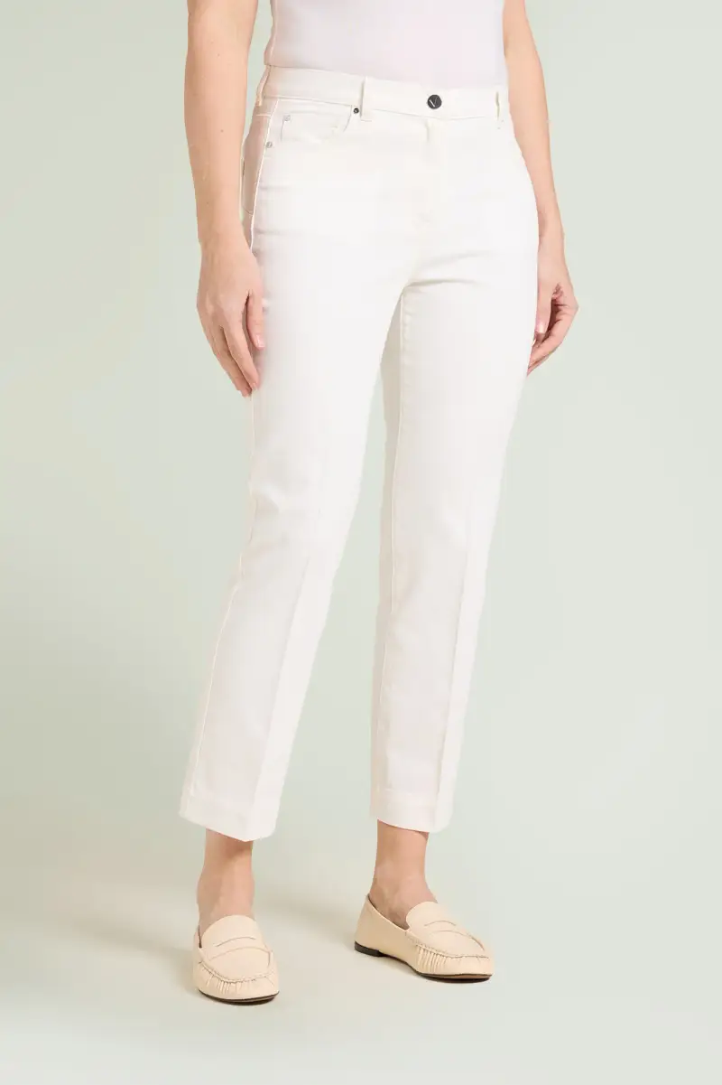 PANTALONI KICK FLARE IN DRILL Donna miniatura 2