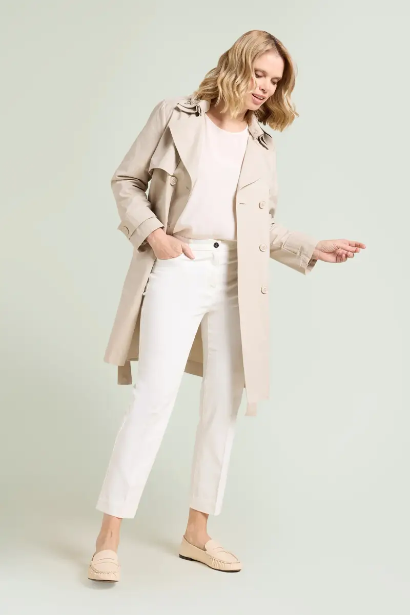 PANTALONI KICK FLARE IN DRILL Donna