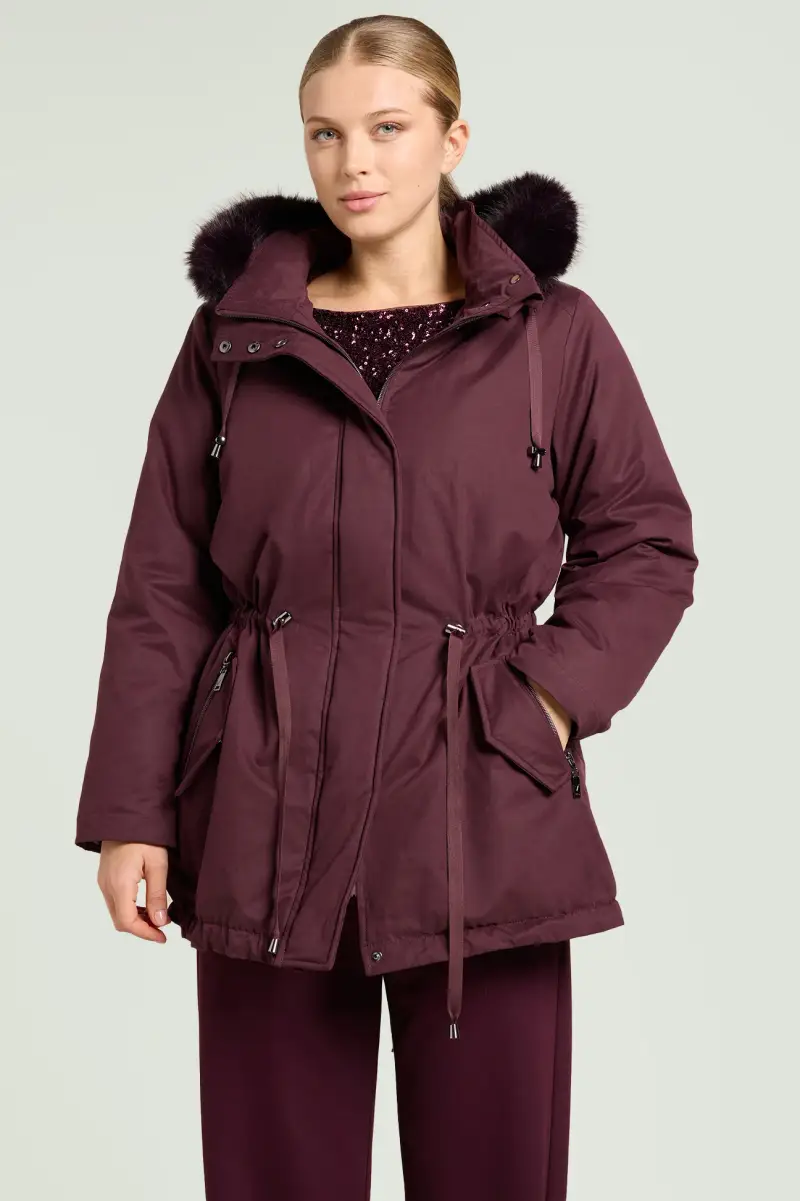Mara Venier per Luisa Viola Parka Donna Viola 3149181 miniatura 2