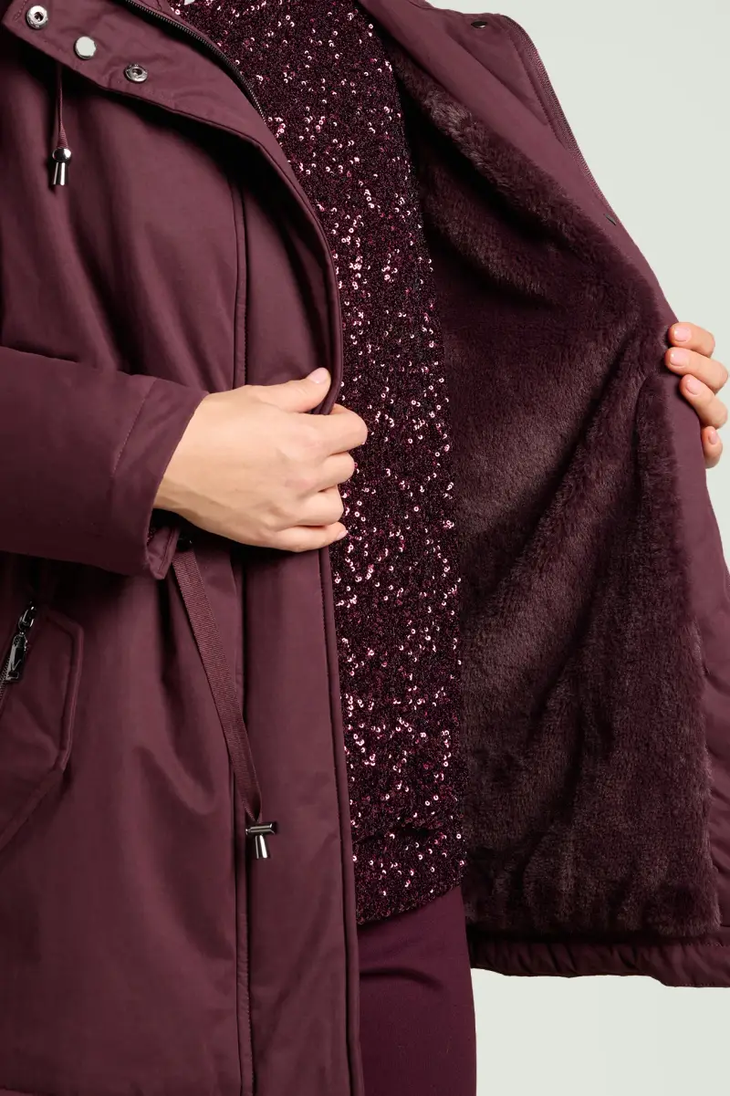 Mara Venier per Luisa Viola Parka Donna Viola 3149181 miniatura 3