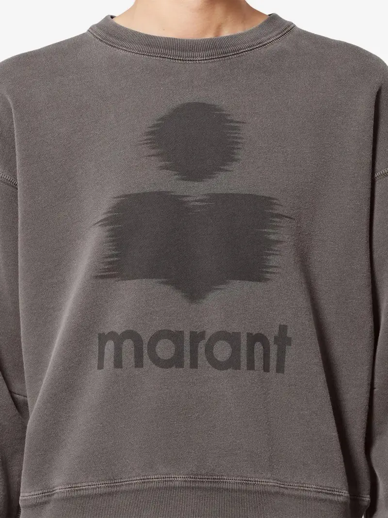Marant Étoile Maglia grigia con logo miniatura 2