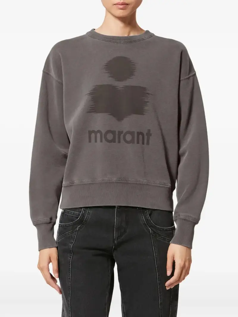 Marant Étoile Maglia grigia con logo miniatura 3