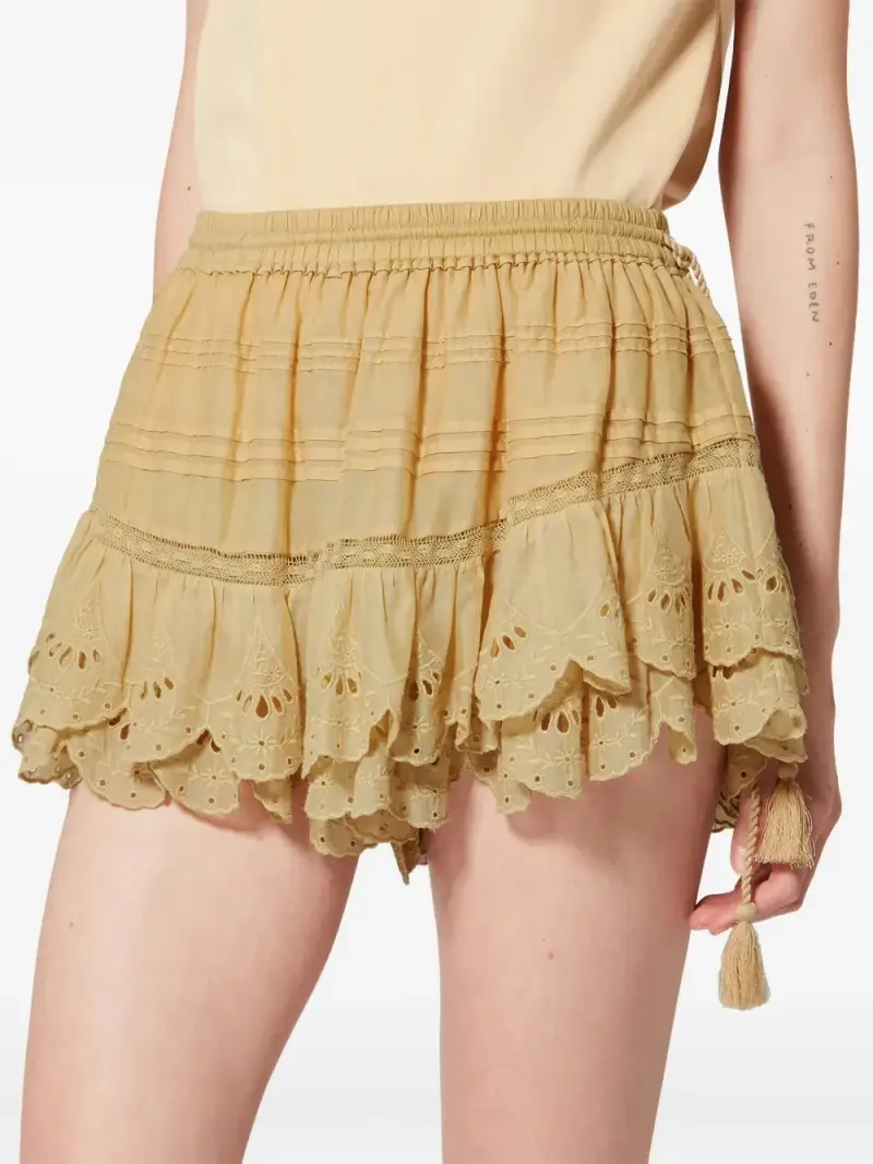 Marant Étoile Shorts ricamati beige miniatura 2