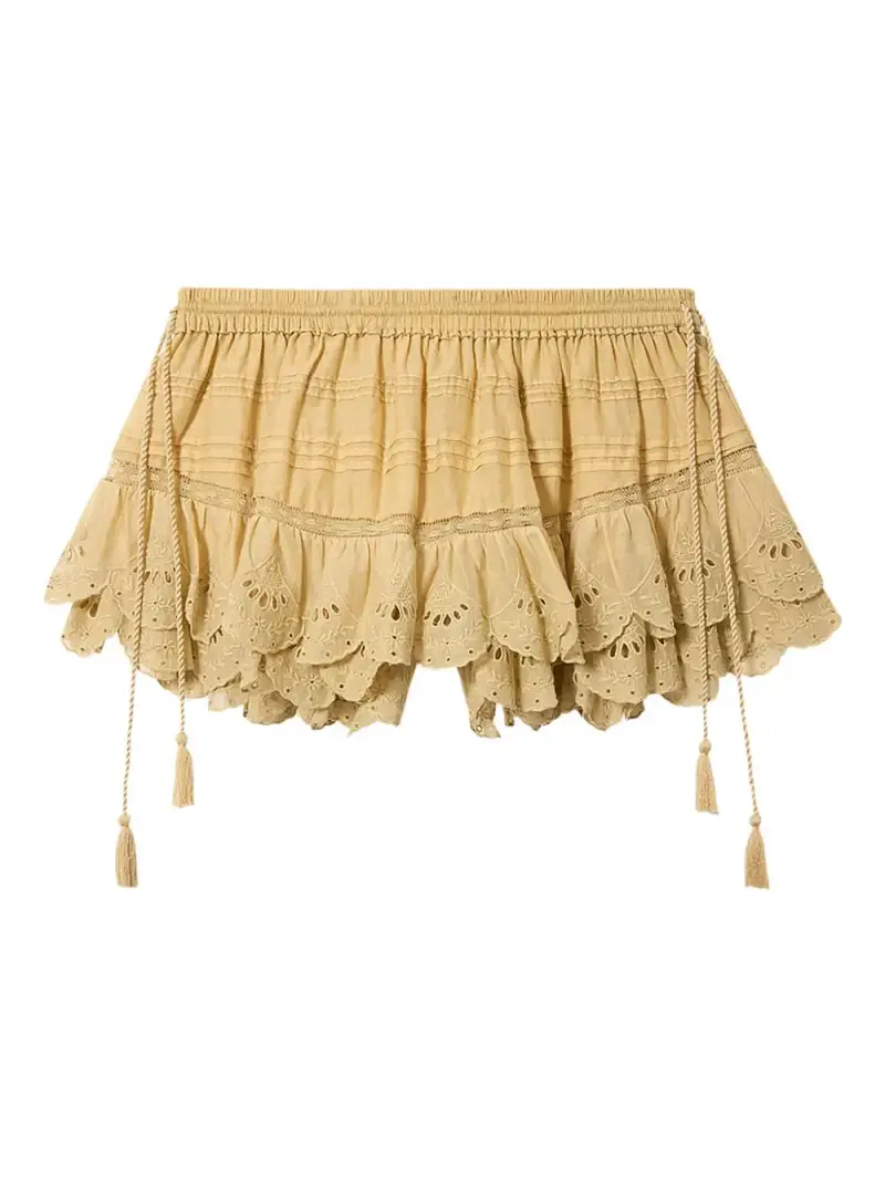 Marant Étoile Shorts ricamati beige