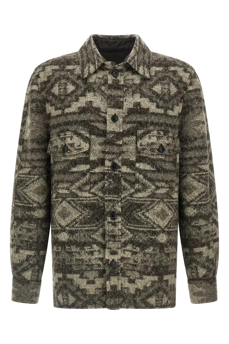 Overshirt 'Kervon' Marrone