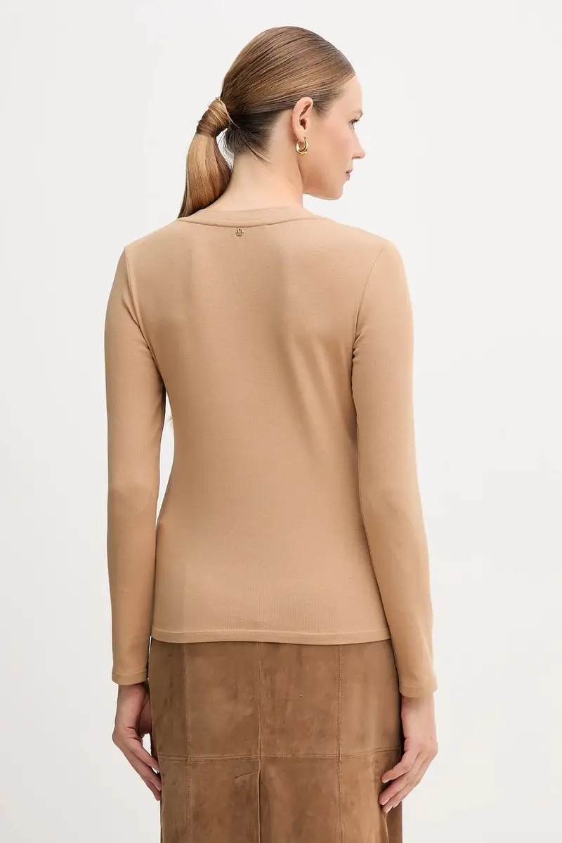 camicia a maniche lunghe colore beige 7705-7001-73918 miniatura 3