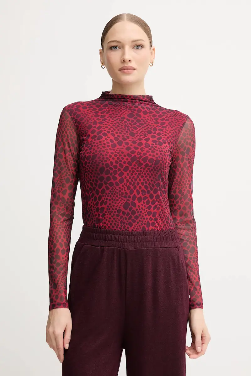 camicia a maniche lunghe colore rosso 7696-7001-73891