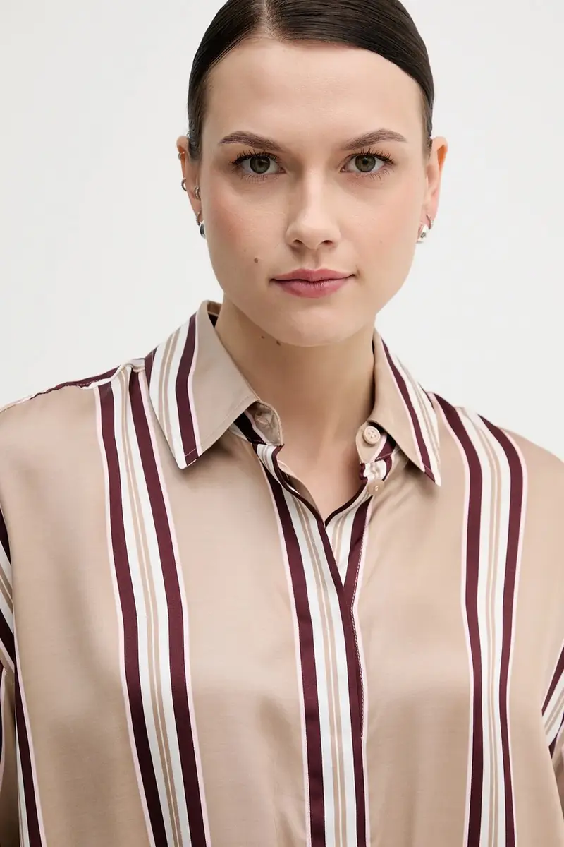 camicia donna colore beige 6203-1001-93488 miniatura 4