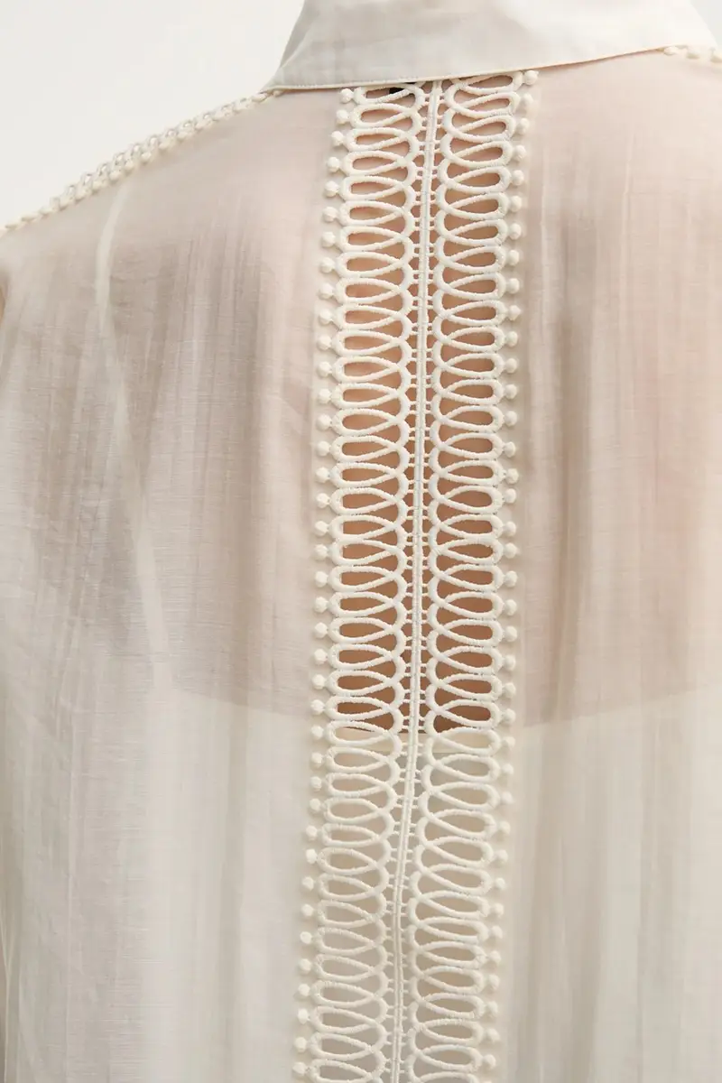 camicia donna colore beige 6285-1010-93403 miniatura 5