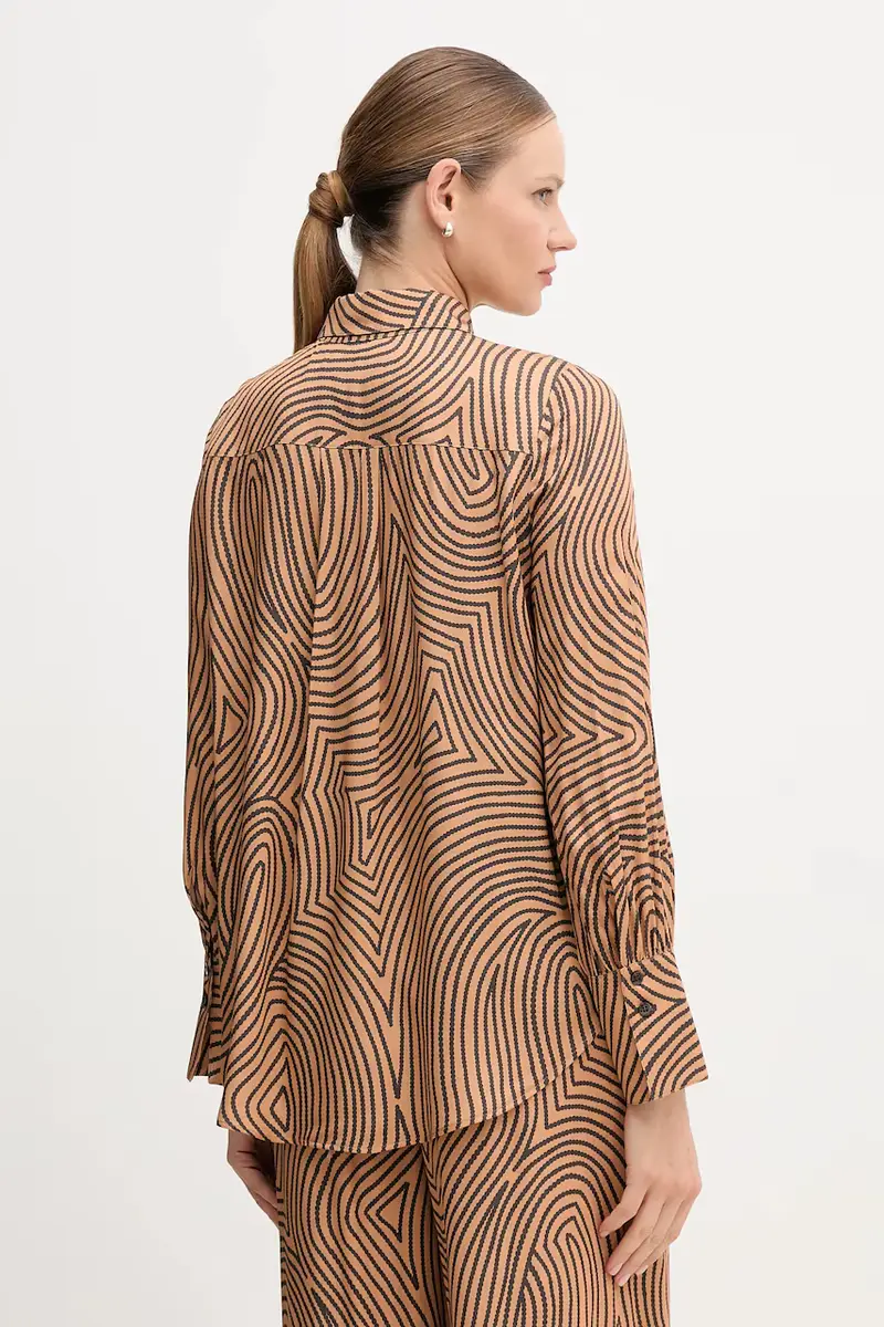 camicia donna colore marrone 6258-1002-24812 miniatura 3