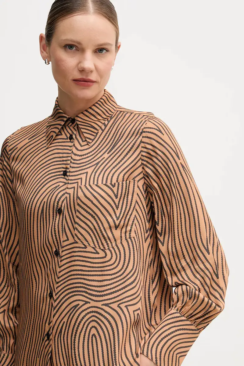 camicia donna colore marrone 6258-1002-24812 miniatura 4