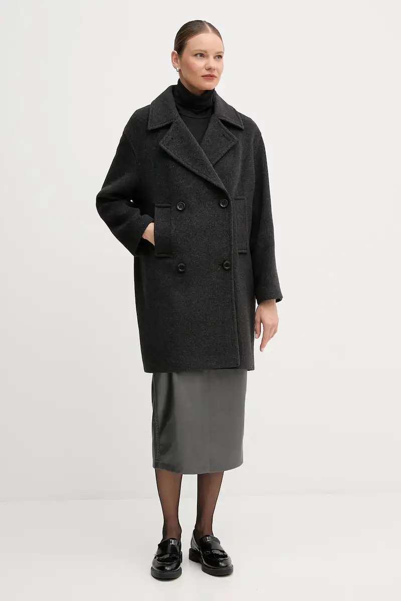 cappotto con lana colore grigio 5025-1020-24808