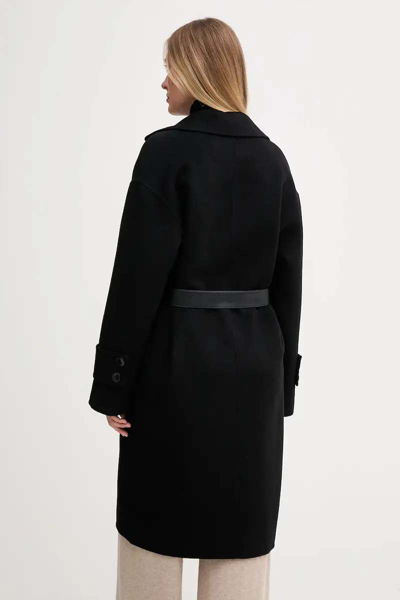 cappotto in lana colore nero 5026-1000-93348 miniatura 3