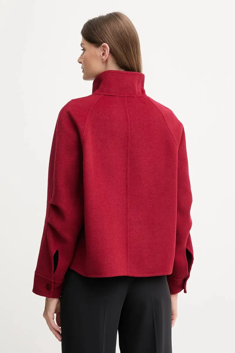 giacca con lana colore rosso 4474-1000-93348 miniatura 3