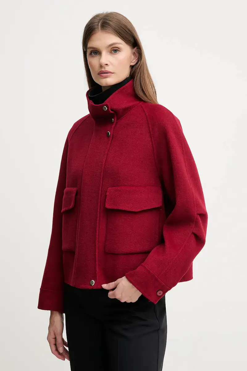 giacca con lana colore rosso 4474-1000-93348