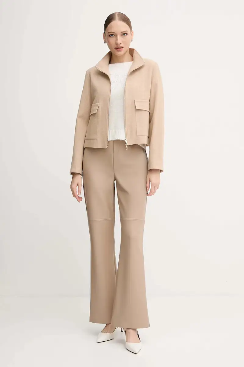 giacca in misto lana colore beige 3939-1020-24806 miniatura 2