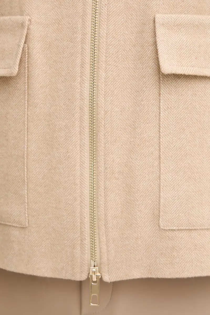 giacca in misto lana colore beige 3939-1020-24806 miniatura 5