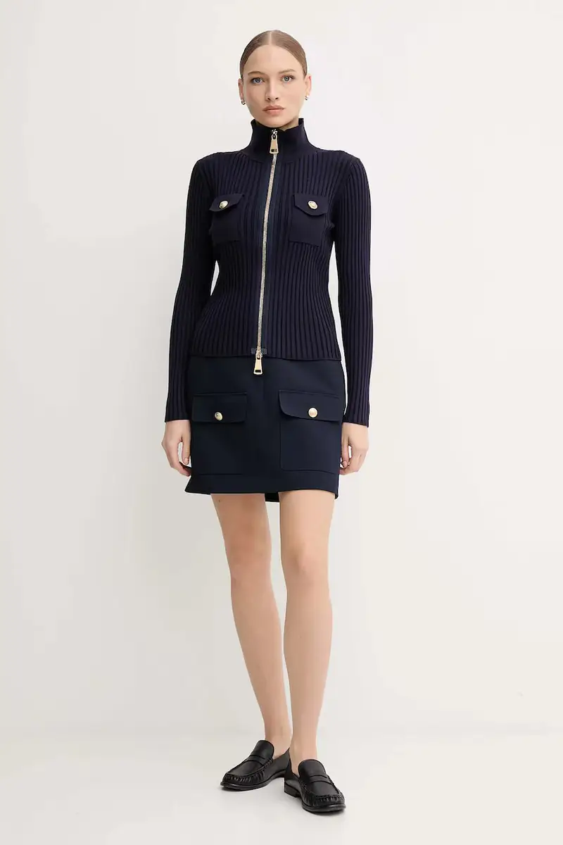 gonna colore blu navy 2329-2020-24807 miniatura 2