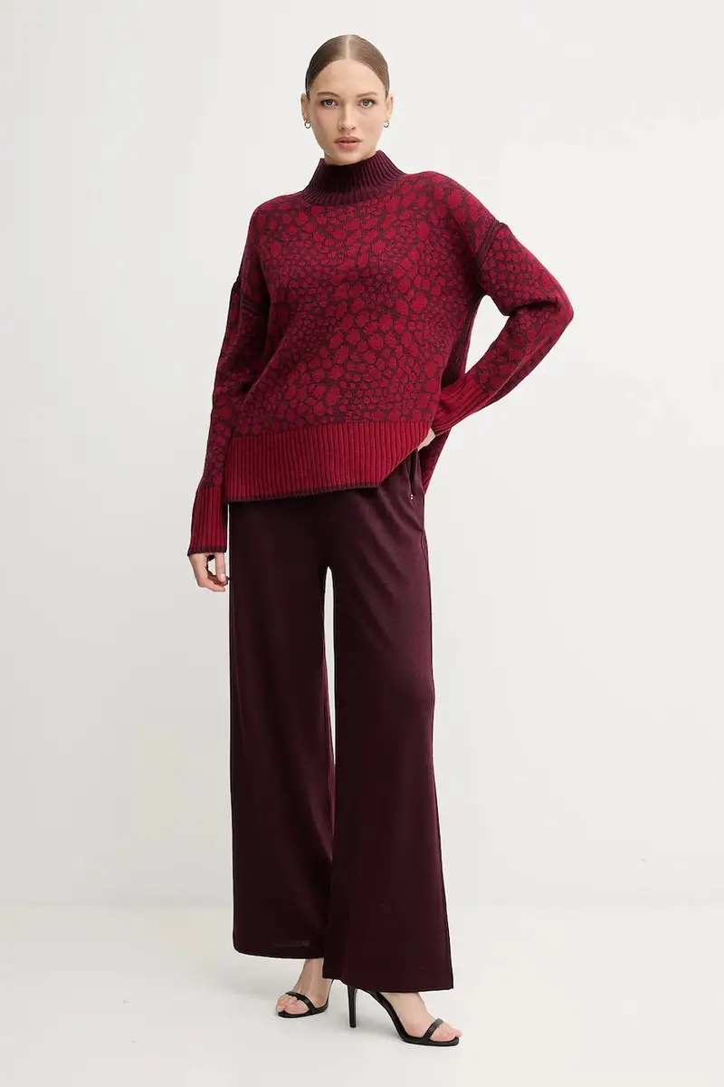 maglione con lana colore rosso 8026-8000-82046 miniatura 2