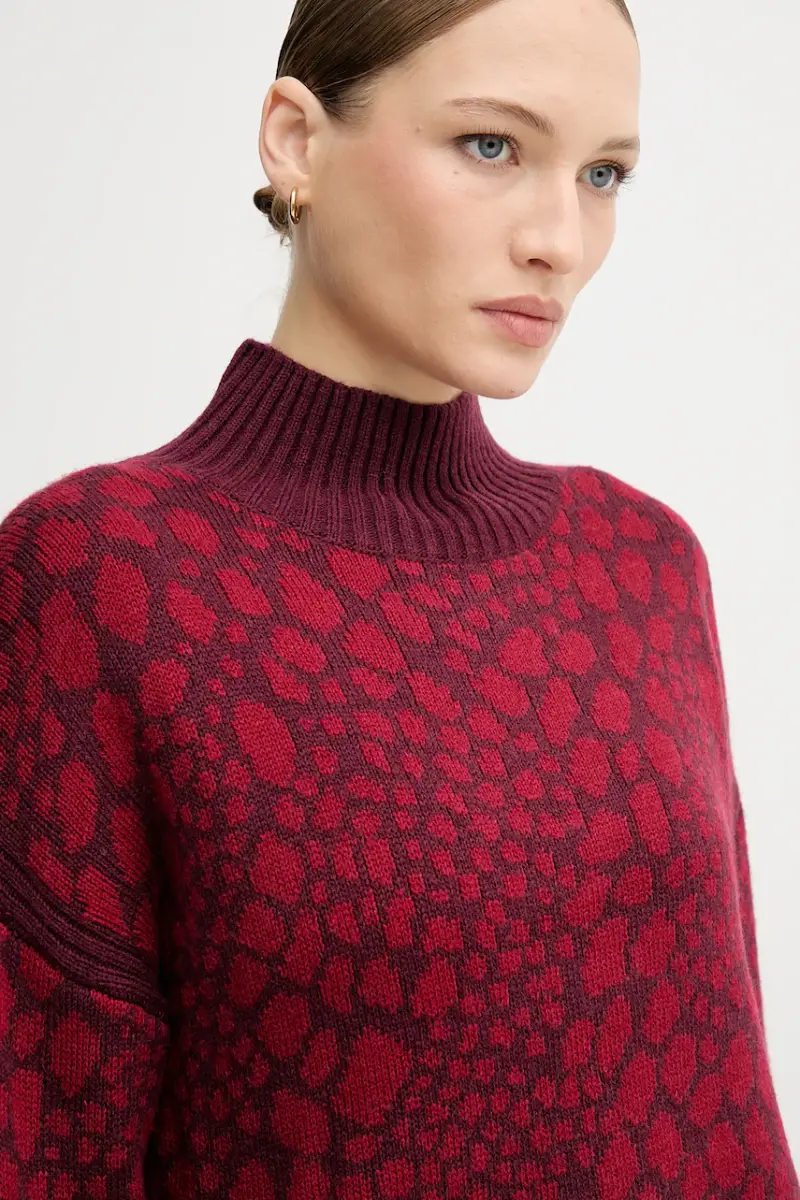 maglione con lana colore rosso 8026-8000-82046 miniatura 4