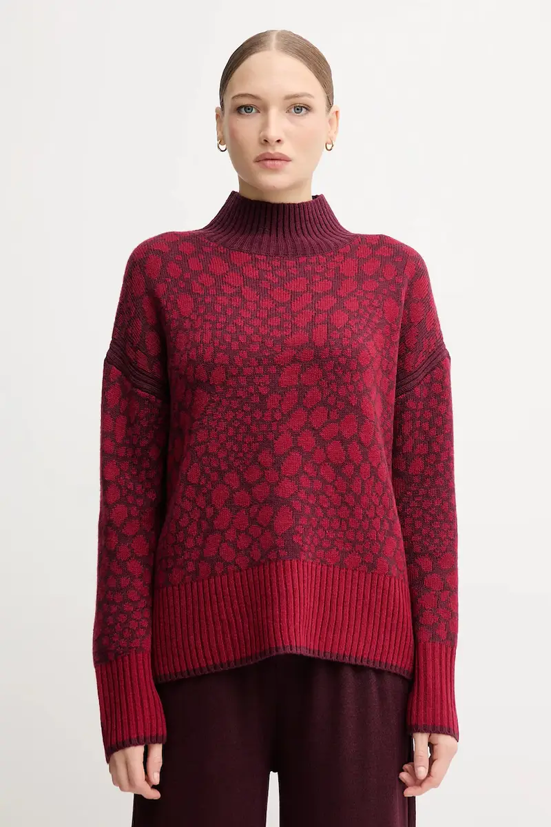 maglione con lana colore rosso 8026-8000-82046