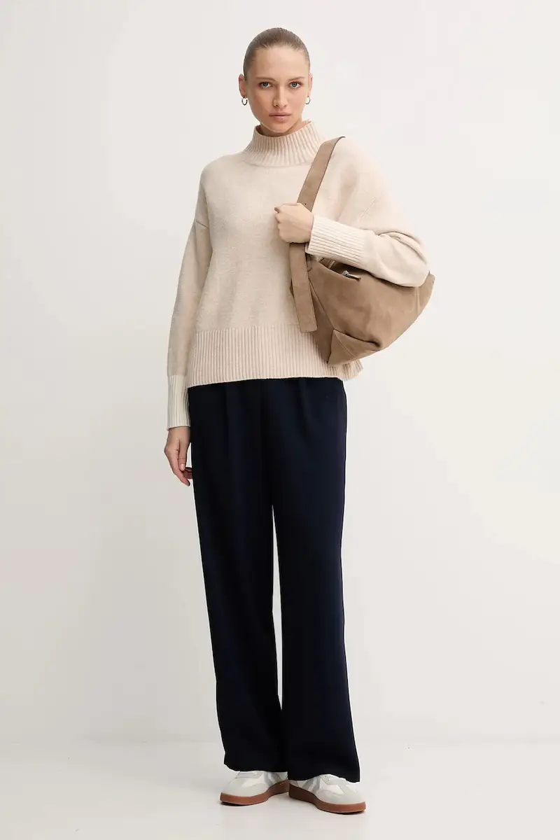 maglione in misto lana donna colore beige 8027-8000-82089 miniatura 2