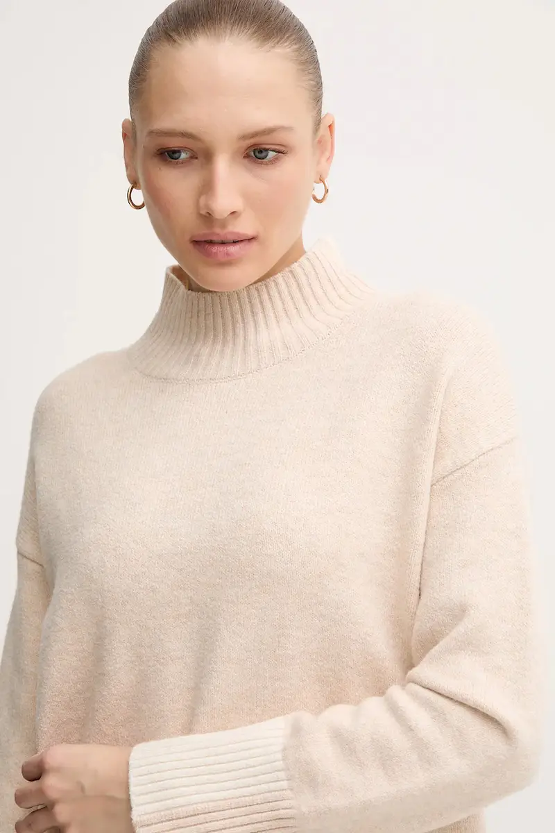 maglione in misto lana donna colore beige 8027-8000-82089 miniatura 4