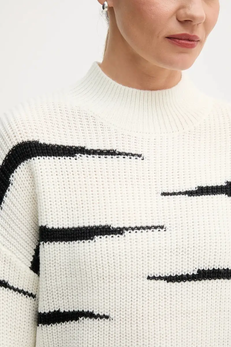 maglione in misto lana donna colore beige 8044-8000-82090 miniatura 5