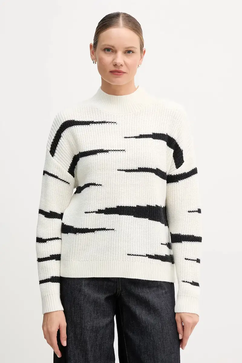 maglione in misto lana donna colore beige 8044-8000-82090