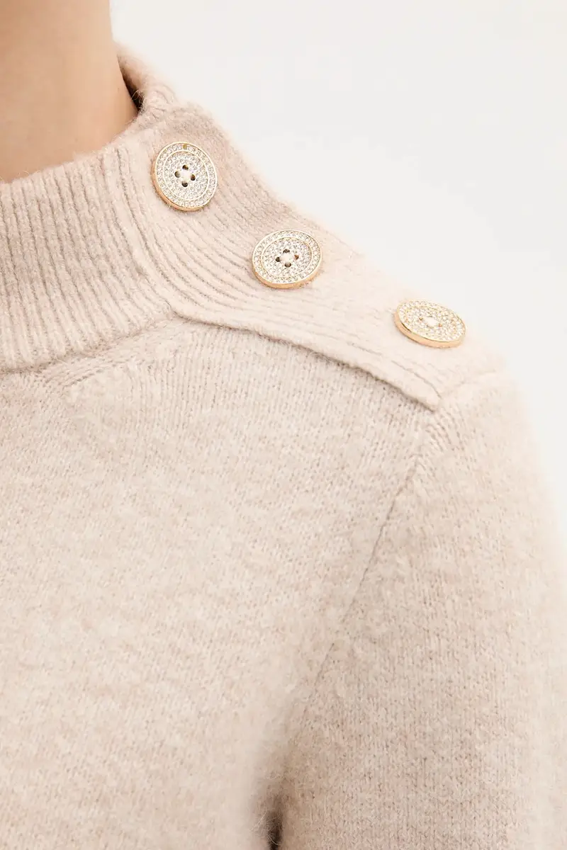 maglione in misto lana donna colore beige 8064-8000-82028 miniatura 5