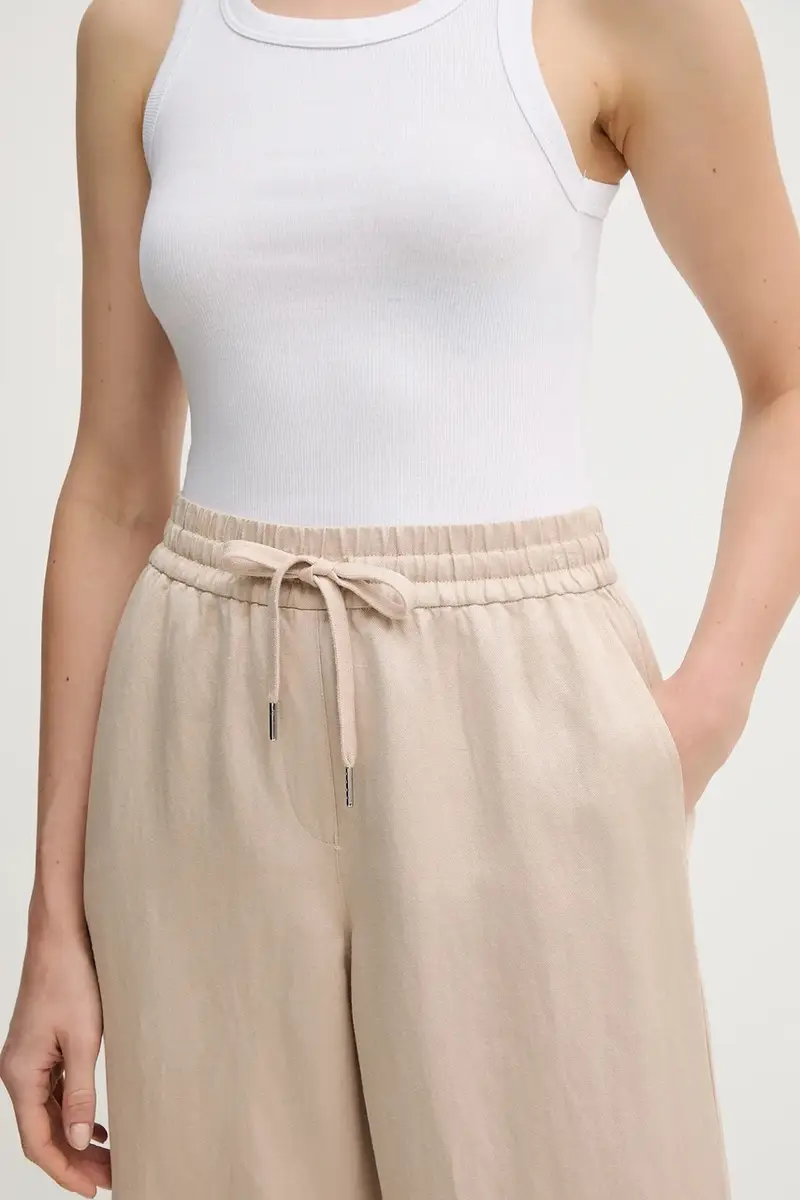 pantaloni donna colore beige 1688-1000-93438 miniatura 4