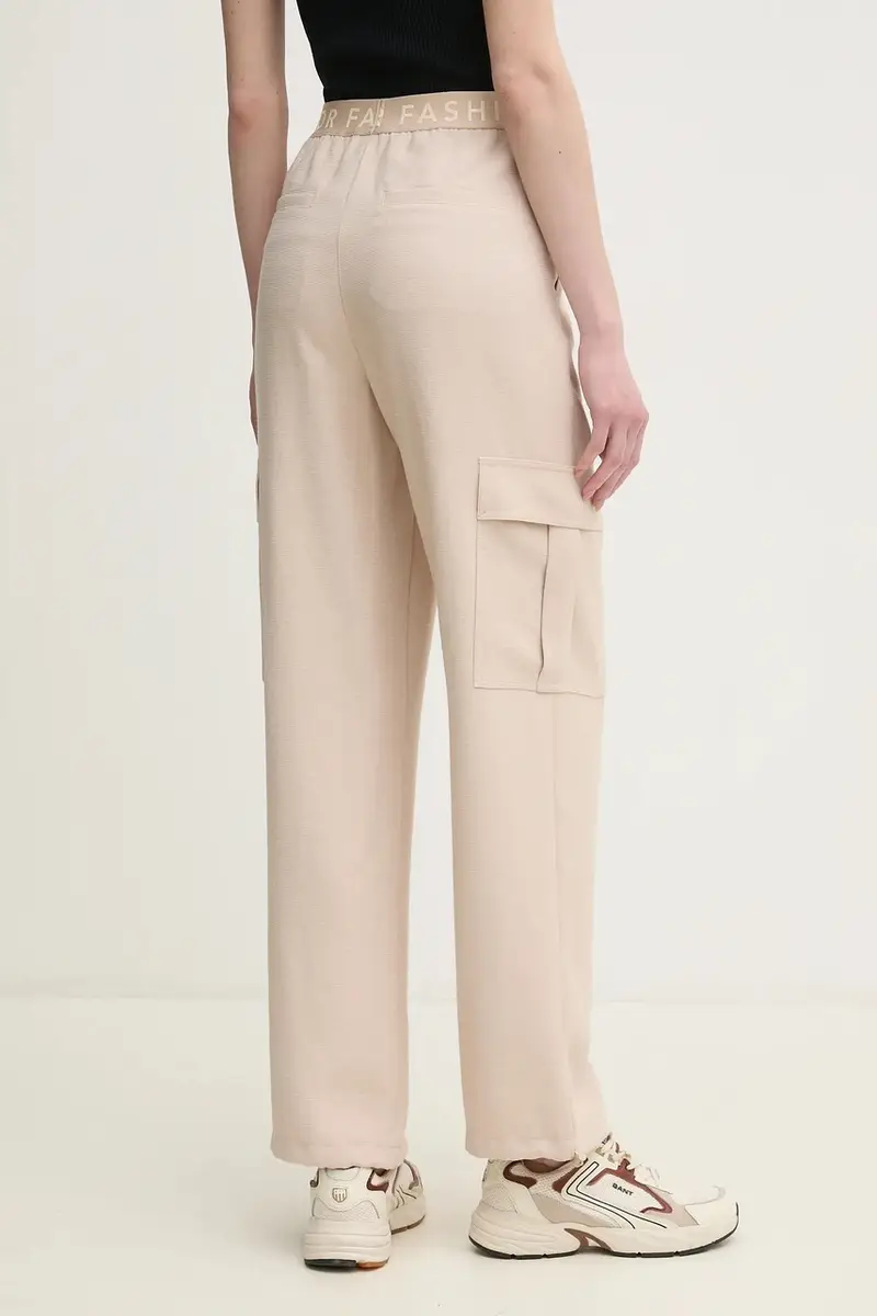 pantaloni donna colore beige 1828-2001-93404 miniatura 3