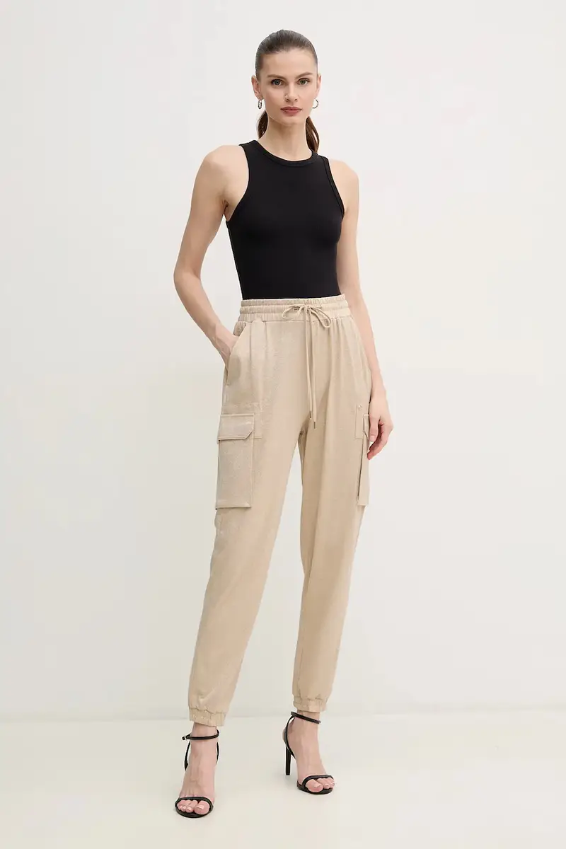 pantaloni donna colore beige 1844-7000-73813 miniatura 2