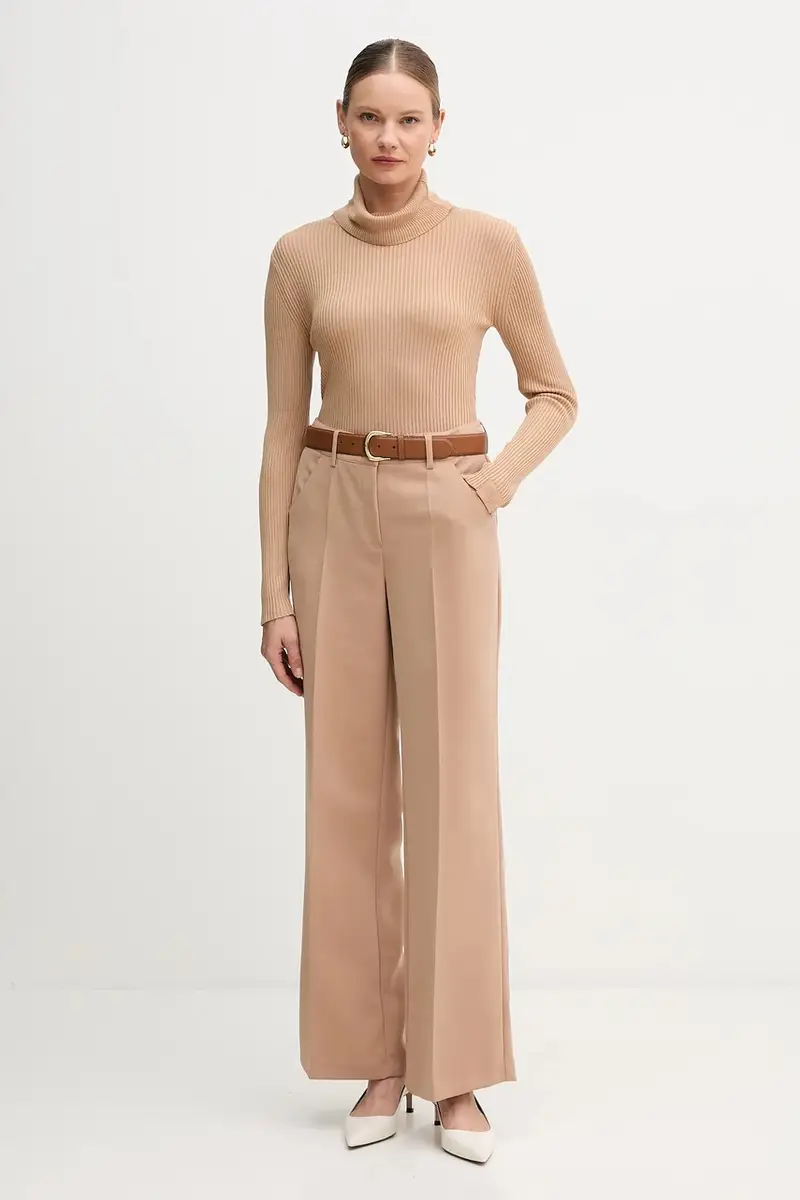 pantaloni donna colore beige 1923-2000-93485 miniatura 2