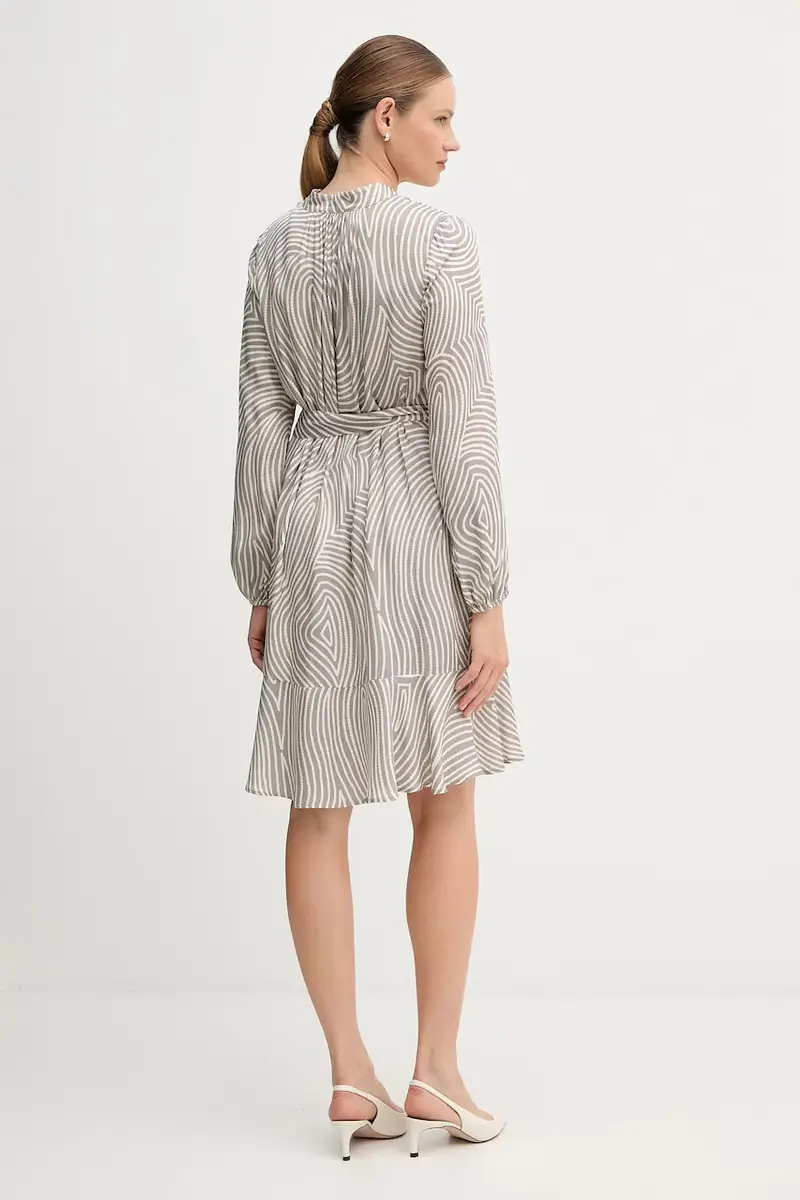 vestito di viscosa colore grigio 6577-1000-24812 miniatura 3