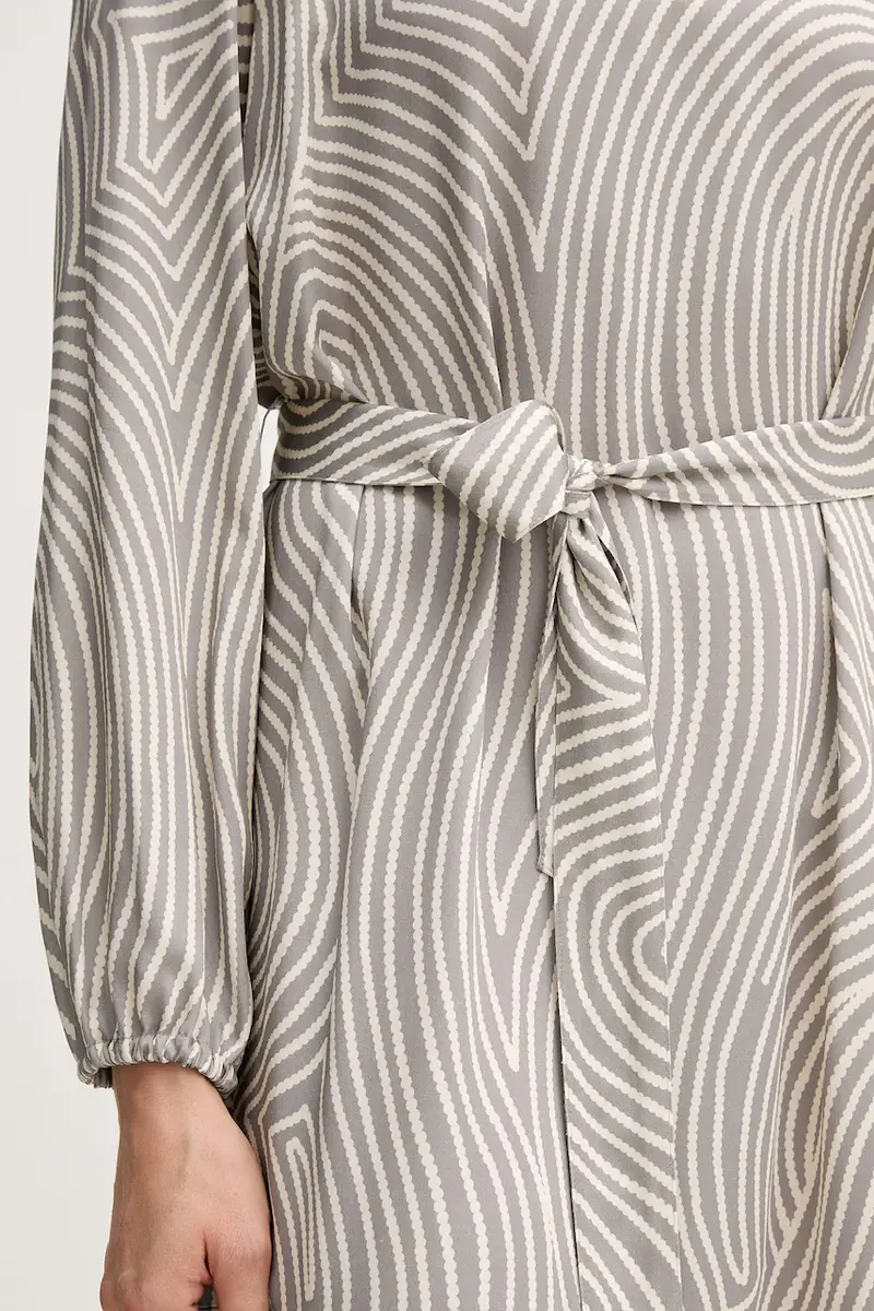 vestito di viscosa colore grigio 6577-1000-24812 miniatura 5