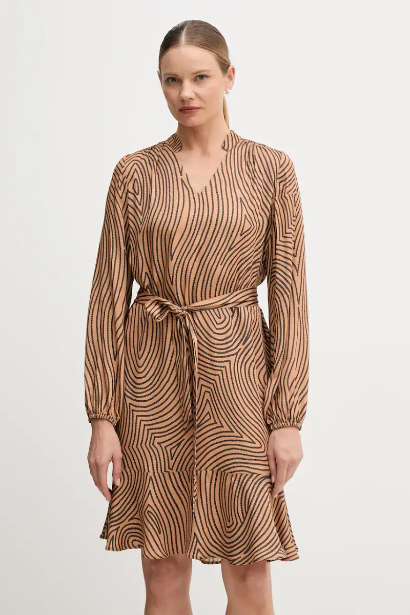 vestito di viscosa colore marrone 6577-1000-24812