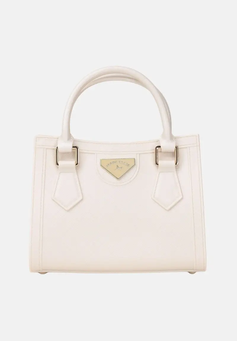 Borsa a mano FLAT-LIVELY-S panna da donna